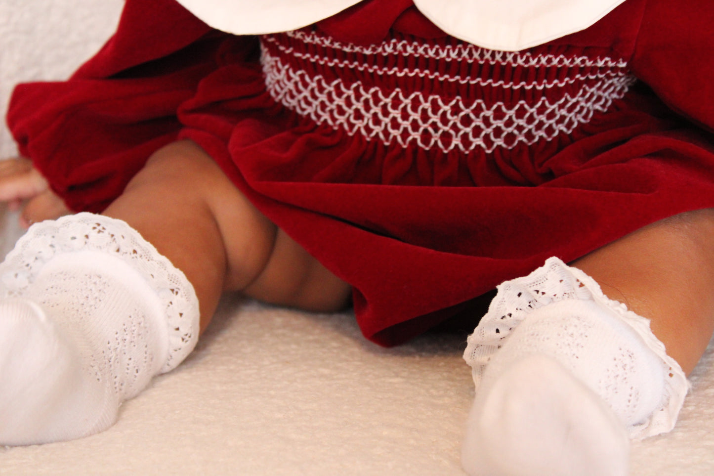 Hand Smocked Christmas Romper