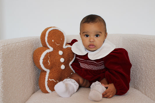 Hand Smocked Christmas Romper