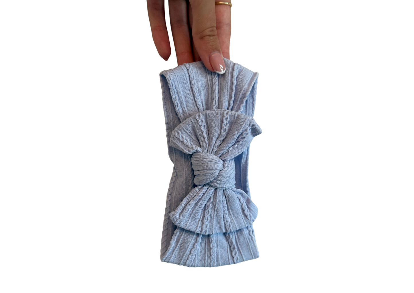 Cable Knit Bow Headbands