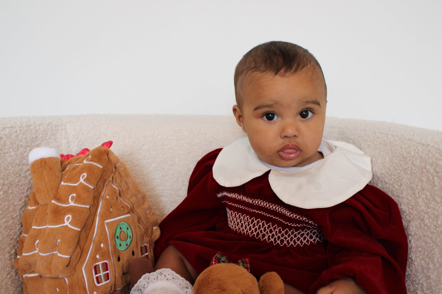 Hand Smocked Christmas Romper