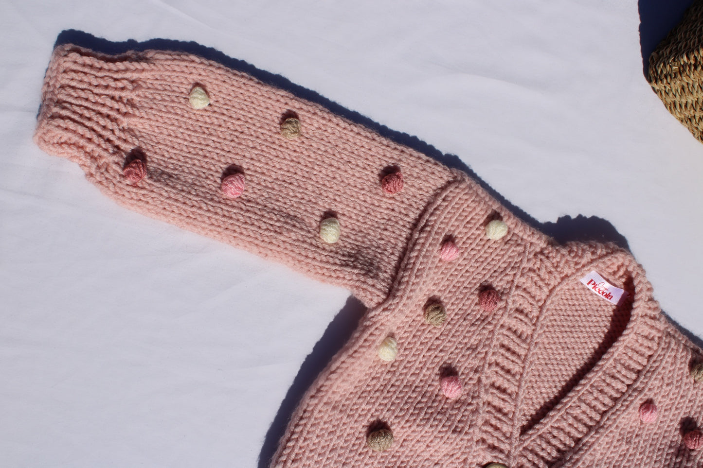 Pink Dotty knit cardigan PRE ORDER & PERSONALISATION