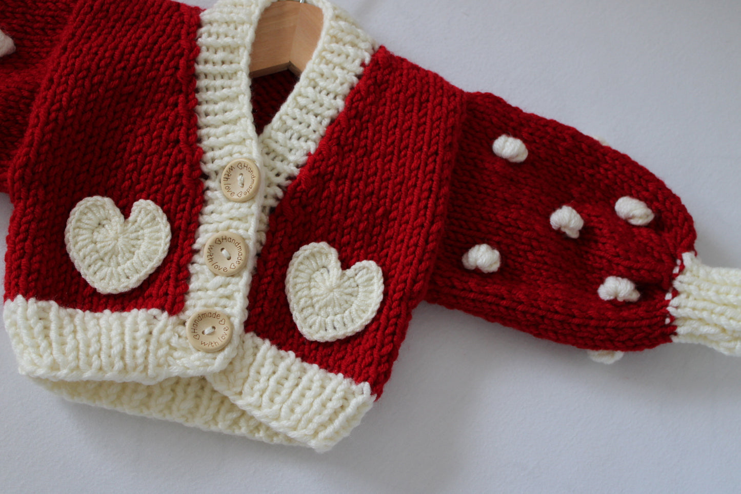 Red Heart knitted cardigan
