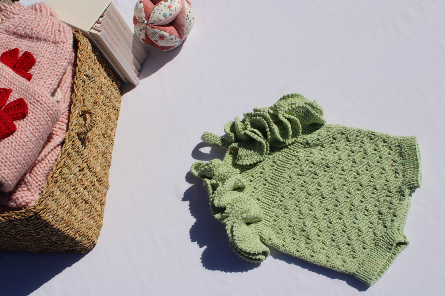 Green knit romper PRE ORDER