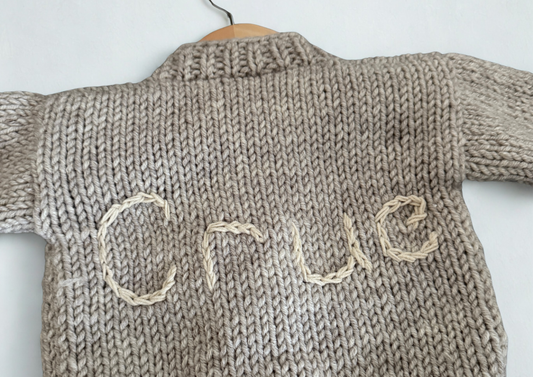 Grey Hand Knitted Cardigan