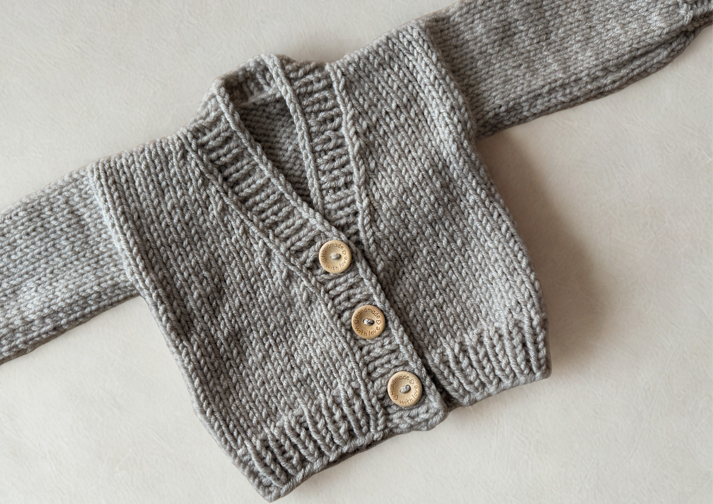 Grey Hand Knitted Cardigan