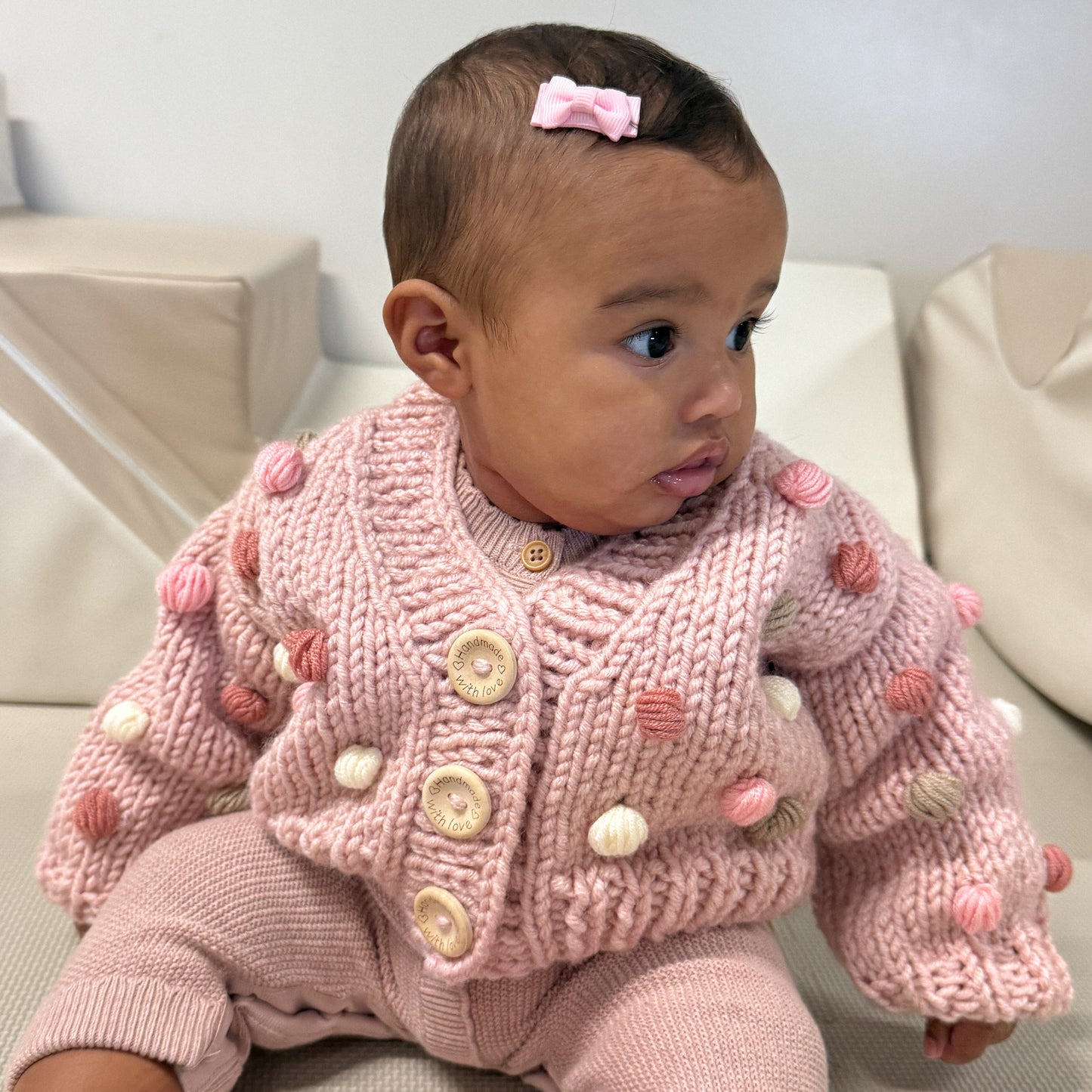 Pink Dotty Knit Cardigan