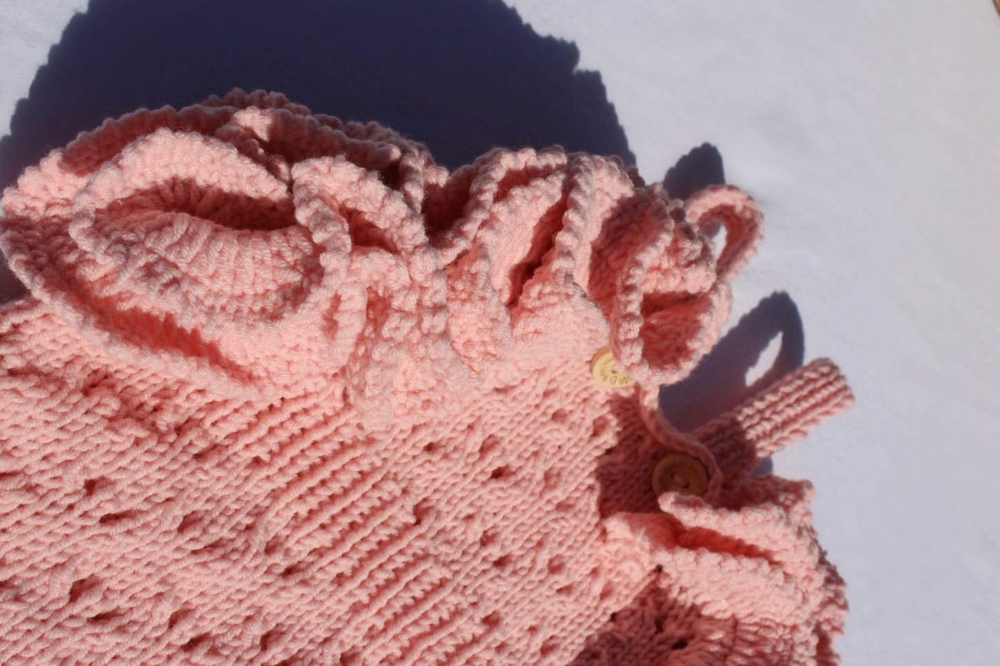 Pink knit romper IN STOCK
