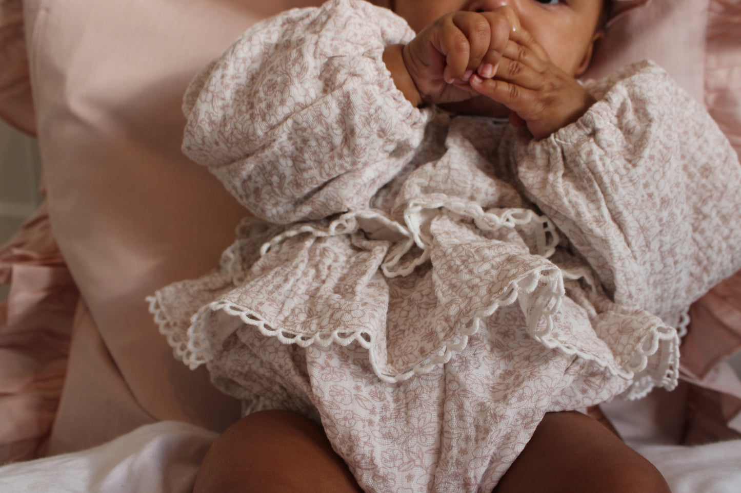 Frilly Floral Romper IN STOCK