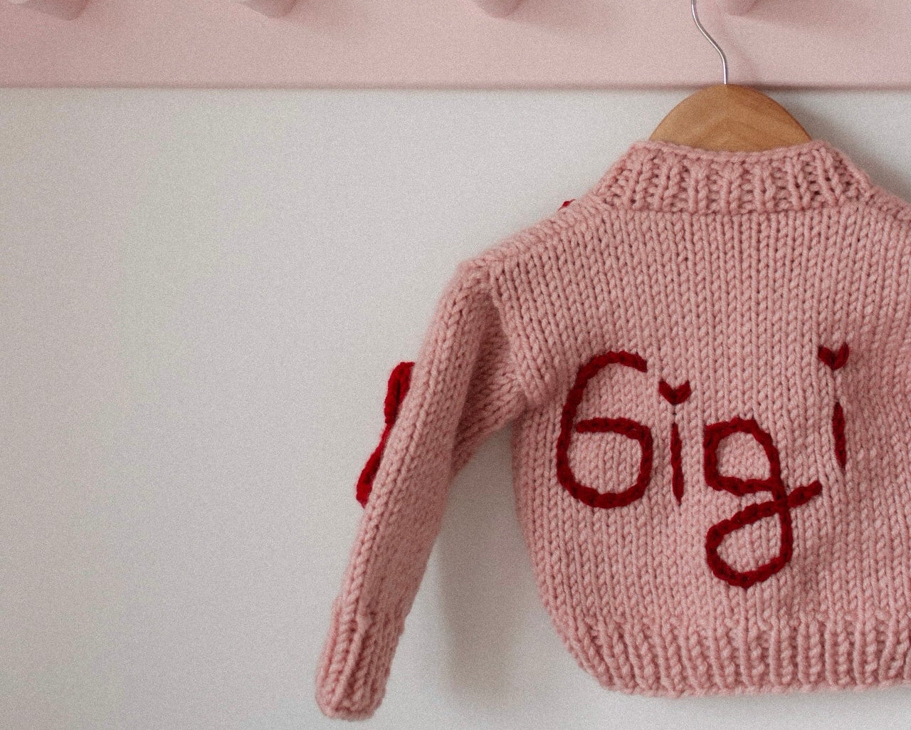 Pink bow knit cardigan PRE ORDER & PERSONALISATION
