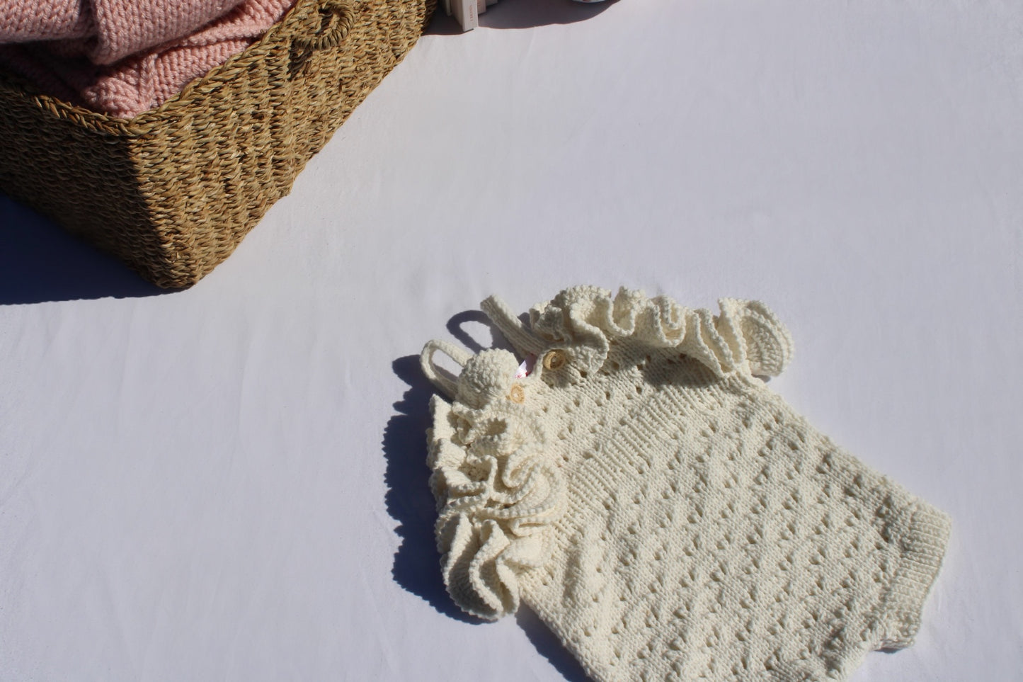 Cream knit romper PRE ORDER